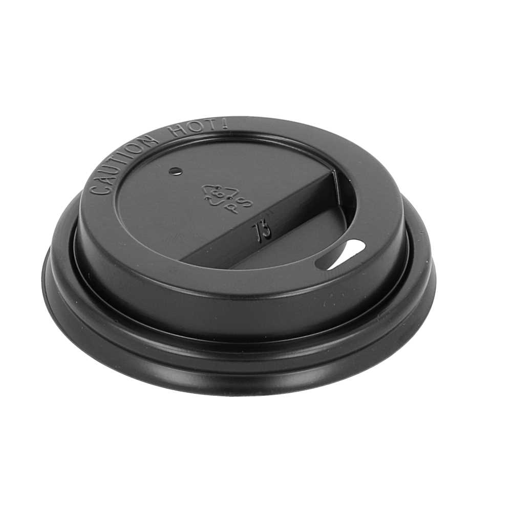 [205.06] TAPAS ALTAS PARA VASOS 180 ML NEGRO PS (1000 UNID.)