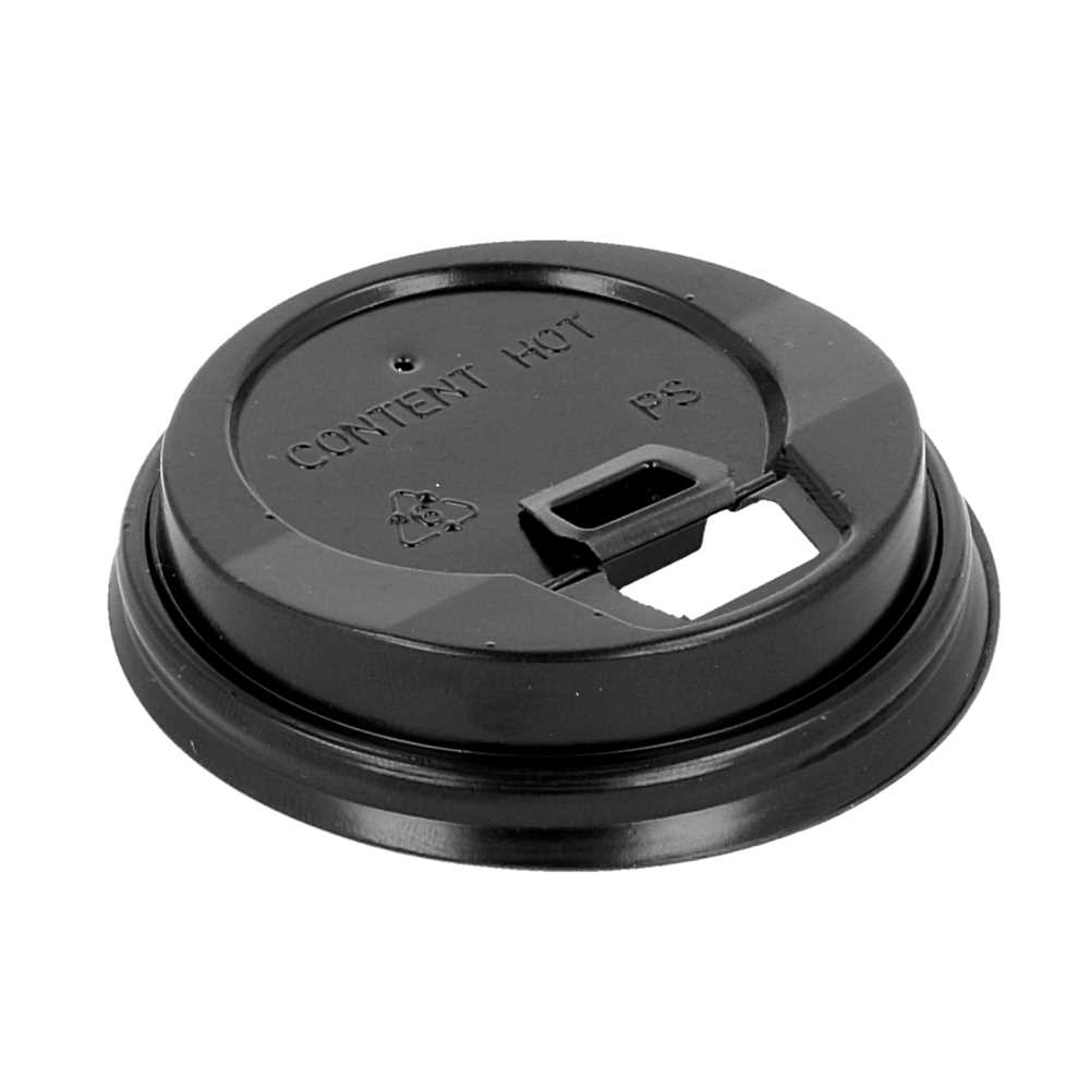 [179.13] TAPAS ALTAS PARA VASOS 120 ML NEGRO PS (1000 UNID.)