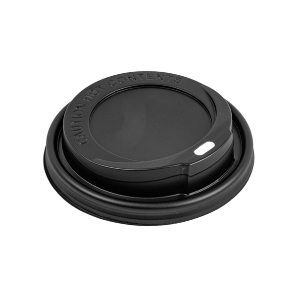 [179.17] TAPAS ALTAS PARA VASOS 360/480 ML NEGRO PS (1000 UNID.)
