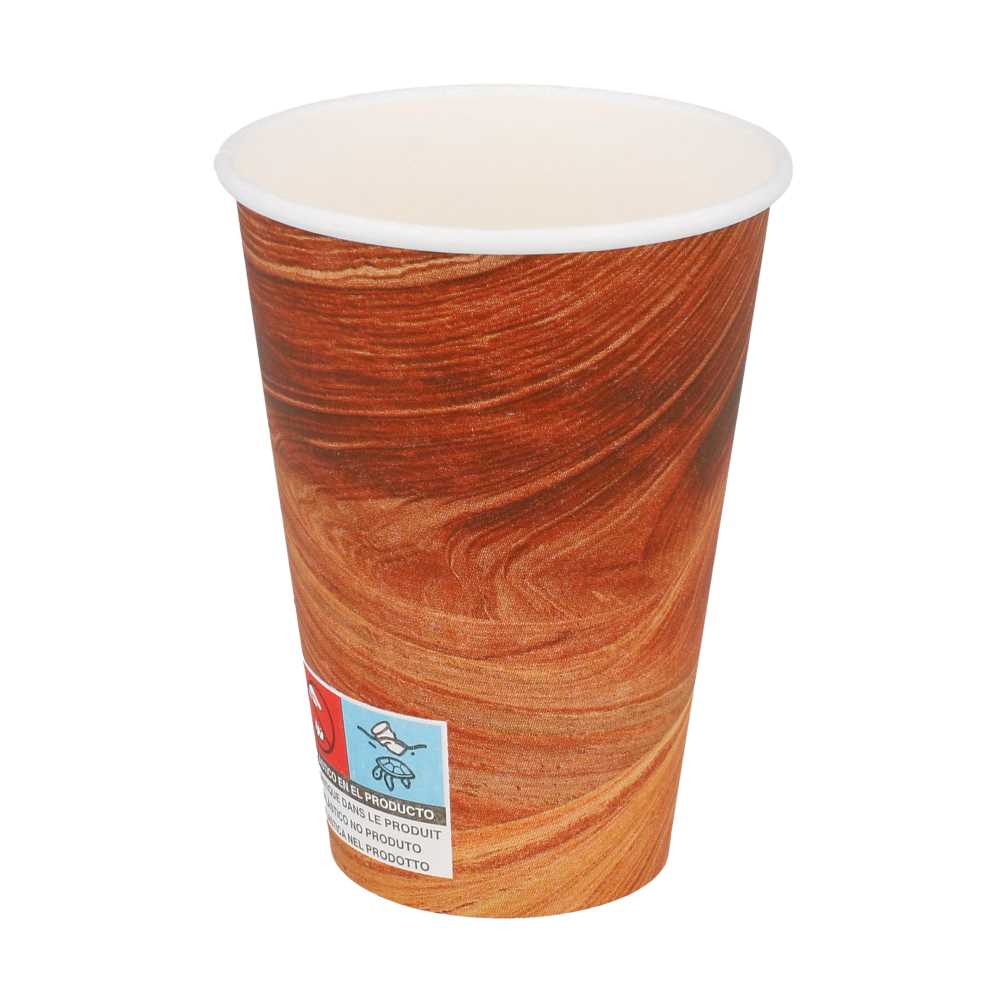 [255.03] VASOS BEBIDAS CALIENTES 1 PARED 'ARIZONA' 210 ML 210 + 18 PE G/M2 Ø7/4,5x9,5 CM MARRÓN CARTONCILLO (1000 UNID.)