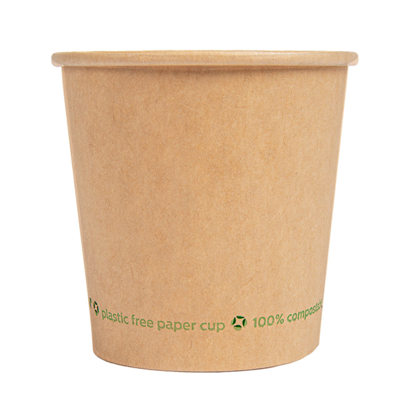 Vasos De Papel 1 Pared 120 Ml 230 G/M2 Ø6,3/4,5X6 Cm Marrón Cartoncillo (1000 Unid.)