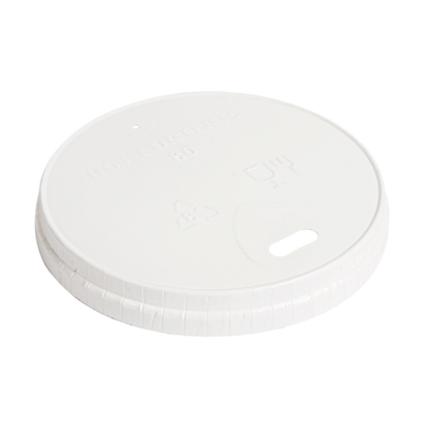 [257.95] TAPAS PARA VASOS 310 G/M2 Ø 8 CM BLANCO CARTONCILLO (1000 UNID.)