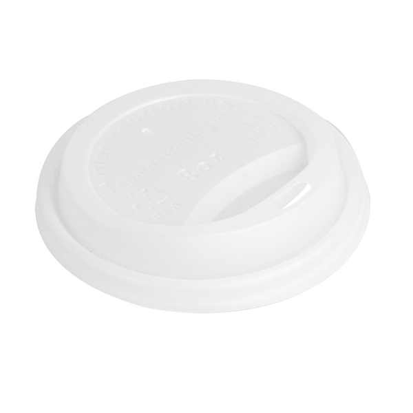 [227.72] TAPAS PARA VASOS 240 ML 'BIODEGRADABLE' BLANCO CPLA (1000 UNID.)