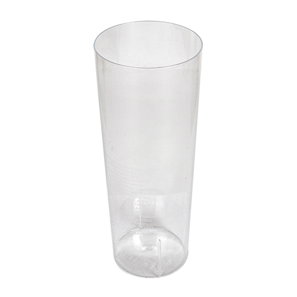 TUBOS INYECTADOS "CUBA LIBRE" 300 ML Ø 5,9/4,9x15,2 CM TRANSPARENTE CRISTAL PS (500 UNID.)