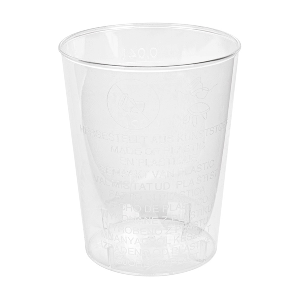 VASOS INYECTADOS CHUPITO 20/40 ML Ø 4,2/3,2x5,2 CM TRANSPARENTE CRISTAL PS (2000 UNID.)