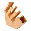 ORGANIZADOR VASOS Y TAPAS 14x50x50 CM NATURAL BAMBÚ (2 UNID.)
