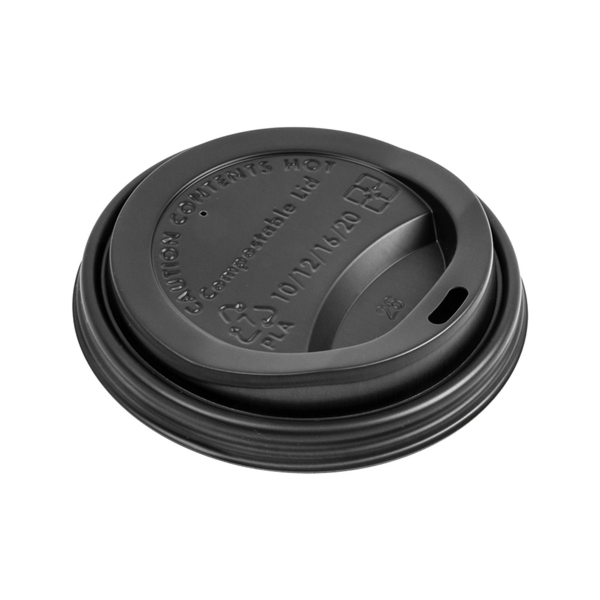 Tapas Para Vasos 360 Ml 'Biodegradable' Negro Cpla (1000 Unid.)