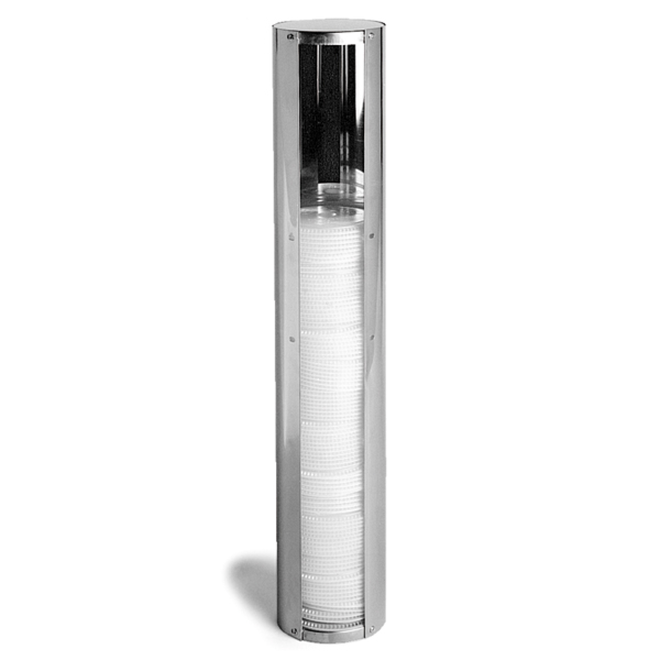 [154.63] DISPENSADOR TAPAS HASTA Ø 10,1 CM 11,2x59 CM CROMADO INOX (1 UNID.)