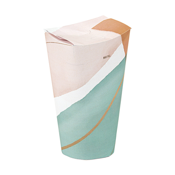 Vasos "Push Pack" 480 Ml 305 + 18 Pe G/M2 8,5X14 Cm Blanco Cartoncillo (1000 Unid.)