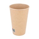 Vasos 16 Oz - 480 Ml 250 + 25Pe G/M2 Ø9/6X12,8 Cm Marrón Cartoncillo (1000 Unid.)