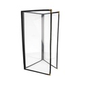 MENÚ "AMERICANO" 3 CUERPOS 10,5x29,7 CM NEGRO PVC (1 UNID.)