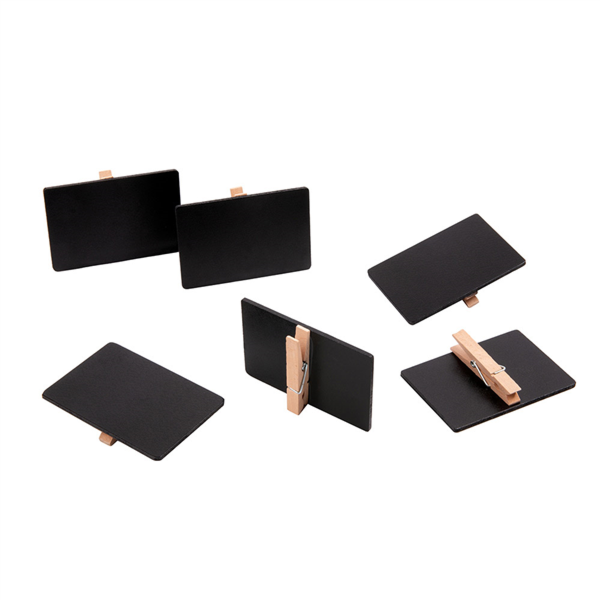 Clips Rectangulares Pizarra 6X9 Cm Natural Madera (6 Unid.)