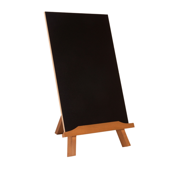 [233.61] PIZARRA DOBLE CARA + MESA DE SOPORTE 35,5x21,8x18 CM NEGRO MADERA (1 UNID.)