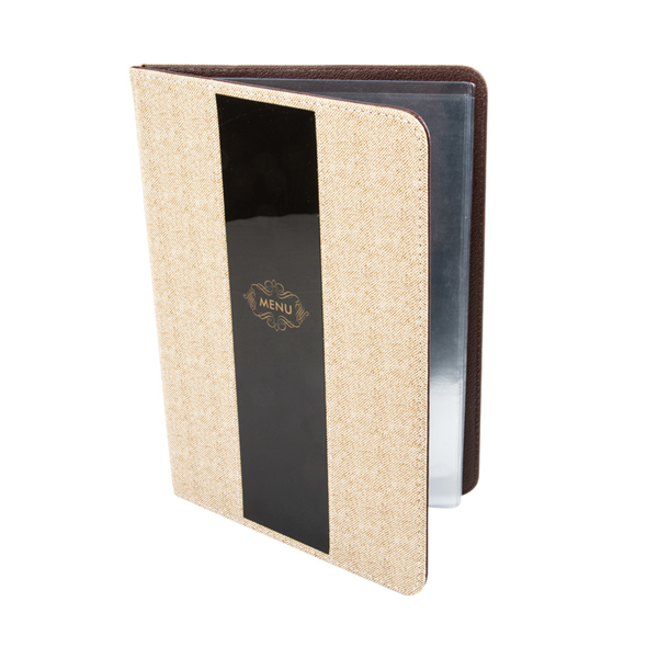 [227.56] PORTA MENÚ 8 FUNDAS DIN-A4 22x31 CM GRIS PVC (1 UNID.)