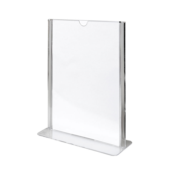[199.65] PORTA MENÚS SOBREMESA DIN-A5 14,8x21 CM TRANSPARENTE PS (20 UNID.)