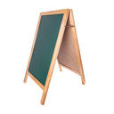 PIZARRA EN ÁNGULO 2 CARAS 65x80x115 CM VERDE MADERA (1 UNID.)