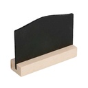 4 U. Mini Pizarras + Base 7,5X5 Cm Negro Madera (1 Unid.)