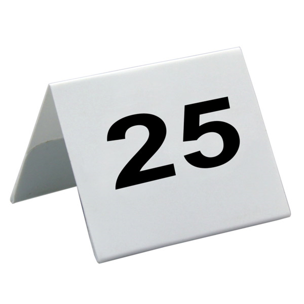 [179.28] NÚMEROS PARA MESA DEL 26 AL 50 5x3,6 CM BLANCO PVC (1 UNID.)