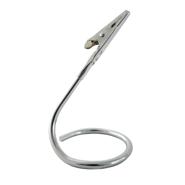 [157.80] Peanas "Alligator" 10,2 (H) Cm Plateado Inox (12 Unid.)