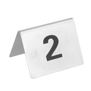 NÚMEROS PARA MESA DEL 1 AL 25 5,2x4,2 CM PLATEADO INOX (1 UNID.)