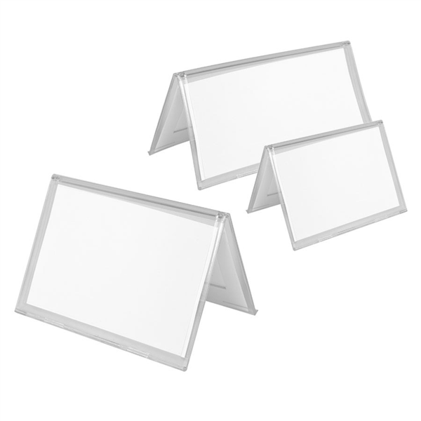 [199.60] IDENTIFICADORES DE SOBREMESA 9x5,5 CM TRANSPARENTE PS (200 UNID.)