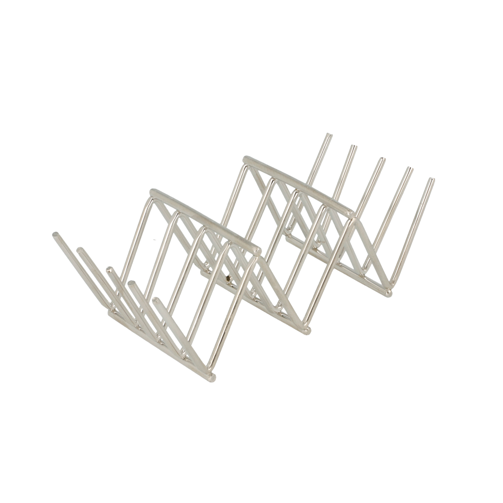 [216.08] RACK MINI TACOS 'ARTINOX' 11,8x5,1x3,7 CM PLATEADO INOX (1 UNID.)