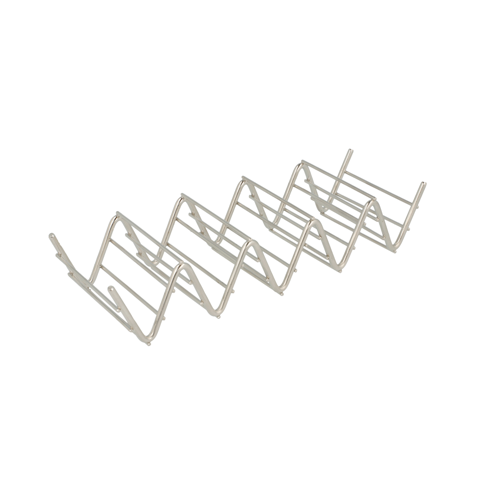 RACK 4/5 TACOS 'ARTINOX' 19,7x6,4x3,8 CM PLATEADO INOX (1 UNID.)