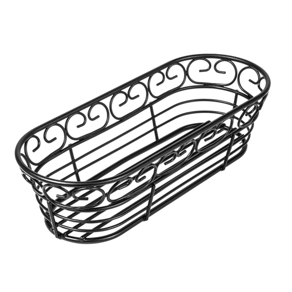 [161.43] CESTAS ALARGADAS 22,8x9,3x6,4 CM NEGRO ACERO (1 UNID.)