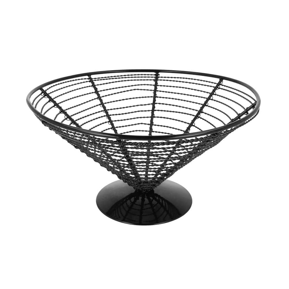 CESTA PRESENTACIÓN Ø 23x12,5 CM NEGRO ACERO (1 UNID.)