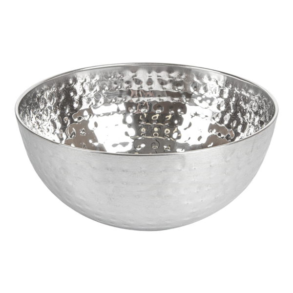 [258.71] BOL MARTILLEADO 'ARTINOX' 1700 ML Ø 19,5x9 CM PLATEADO INOX (1 UNID.)