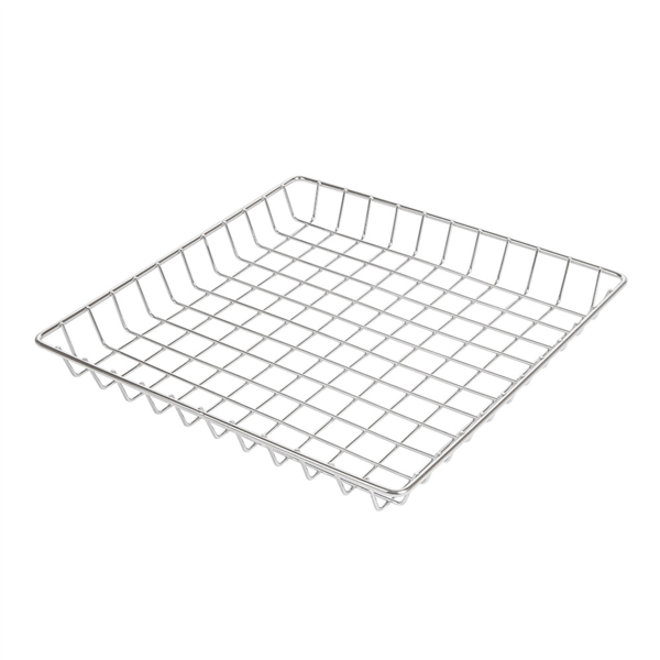 [257.92] CESTAS RECTANGULARES 'ARTINOX' 23x23x2,5 CM PLATEADO INOX (1 UNID.)