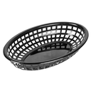 Cestas Ovales 24X15X4,5 Cm Negro Pp (12 Unid.)