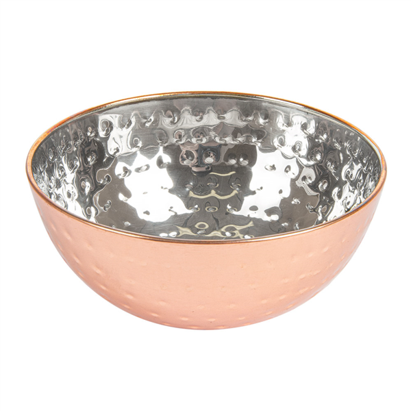 [258.72] Bol Martilleado 'Artinox' 500 Ml Ø 13X6 Cm Cobre Inox (1 Unid.)