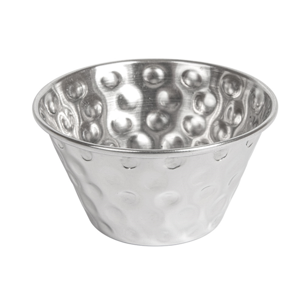 RAMEQUINES MARTILLEADOS 'ARTINOX' 90 ML Ø 7x4 CM PLATEADO INOX (12 UNID.)