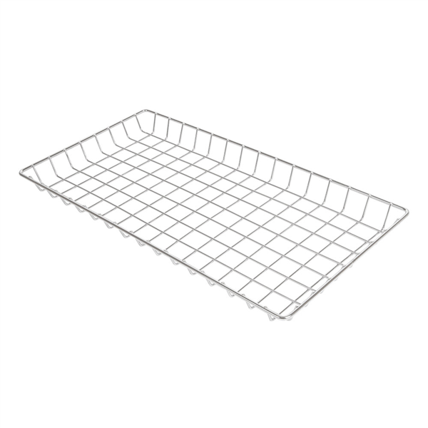 [257.93] CESTAS RECTANGULARES 'ARTINOX' 35x18x2,5 CM PLATEADO INOX (1 UNID.)