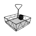 CESTA "CADDY" CUADRADA 25x25x24 CM NEGRO METAL (1 UNID.)