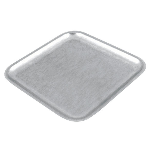 [262.08] PLATOS LLANOS CUADRADOS 'ARTINOX' 18x18x1 CM PLATEADO INOX (1 UNID.)