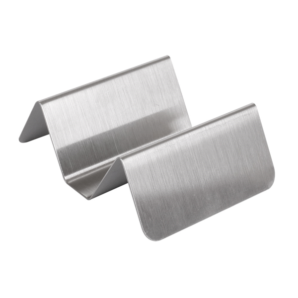 [258.12] RACK 1/2 TACOS 'ARTINOX' 10x8x3,5 CM PLATEADO INOX (12 UNID.)