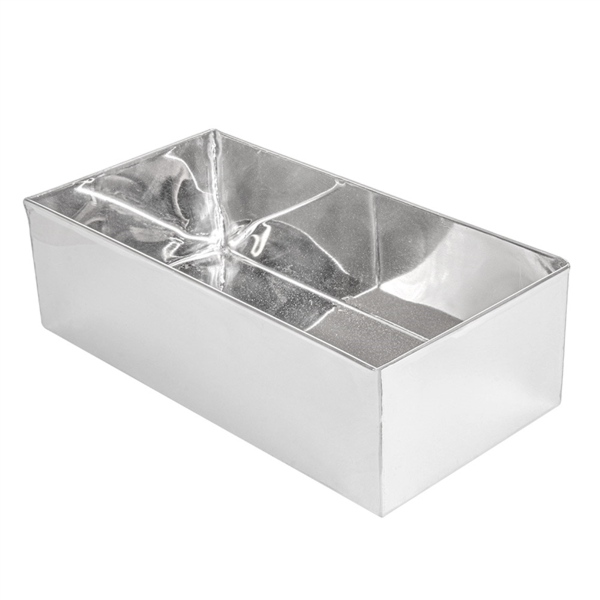 [258.22] CAJA PARA BUFFET 'ARTINOX' 26,3x13x8 CM PLATEADO INOX (1 UNID.)
