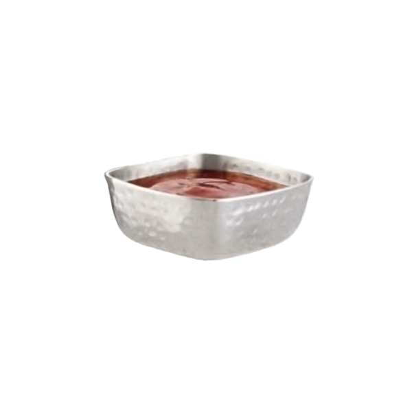 RAMEQUINES CUADRADOS 'ARTINOX' 45 ML 5x5x2,5 CM PLATEADO INOX (12 UNID.)