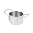 MINI OLLAS 'ARTINOX' Ø 8x4,5 CM PLATEADO INOX (6 UNID.)