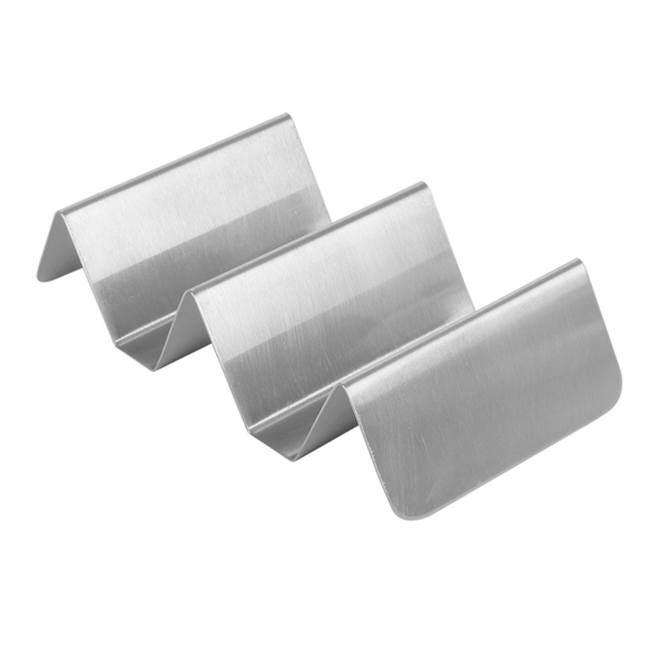 [258.13] RACK 2/3 TACOS 'ARTINOX' 16,5x8x3,5 CM PLATEADO INOX (12 UNID.)