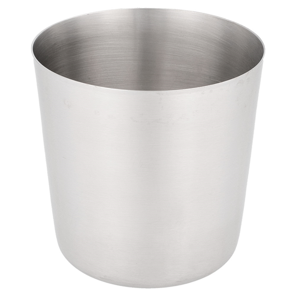 [191.65] TARRINAS FRITAS CLÁSICOS, LISOS Ø 8,5x8,5 CM PLATEADO INOX (12 UNID.)