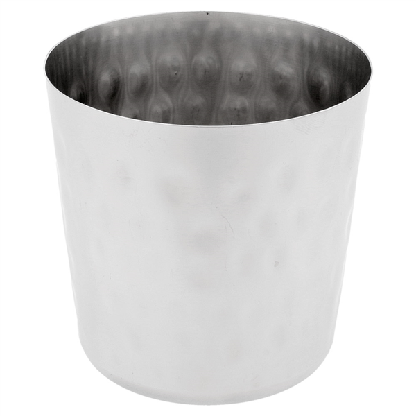 TARRINAS FRITAS CLÁSICOS, MARTILLEADOS 'ARTINOX' Ø 8,5x8,5 CM PLATEADO INOX (12 UNID.)