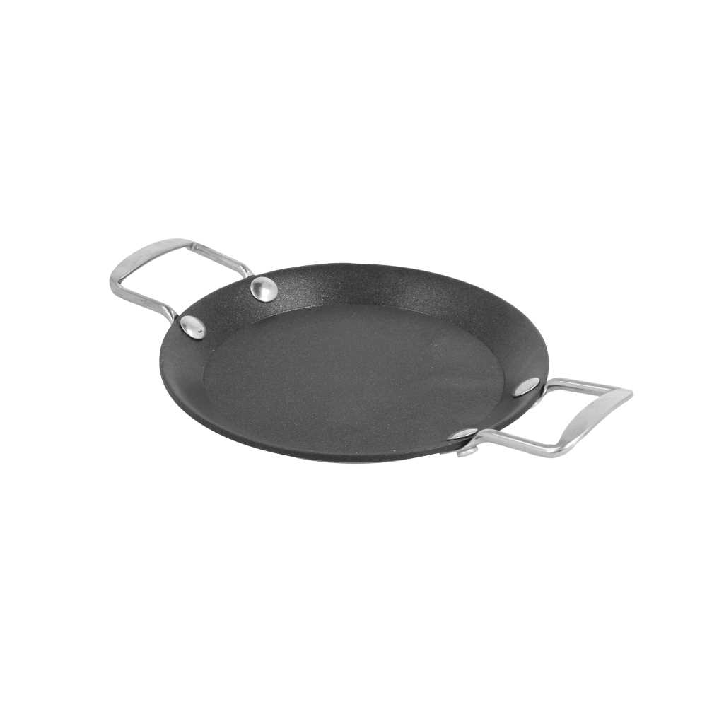 Mini Paellas Ø 12,8X1,2 Cm Negro Acero (6 Unid.)