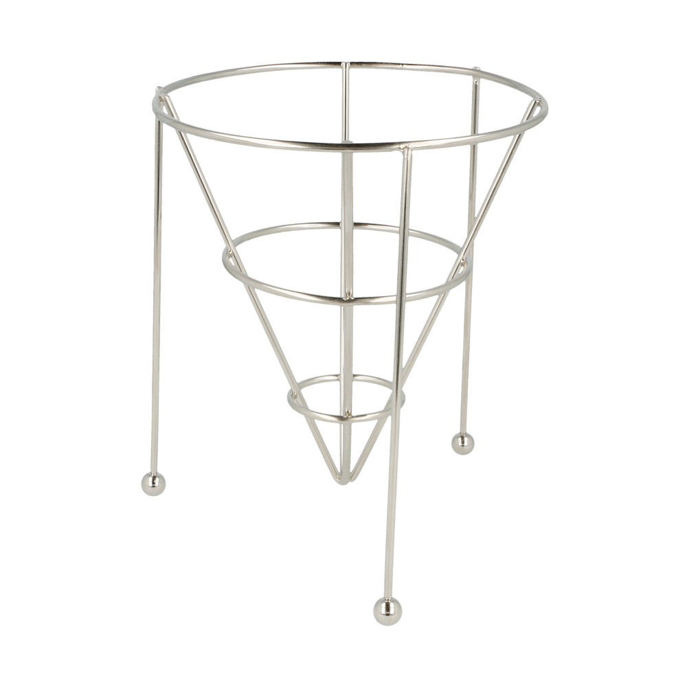 [216.11] Basket Apilable 12,7X15,24 Cm Plateado Inox (12 Unid.)