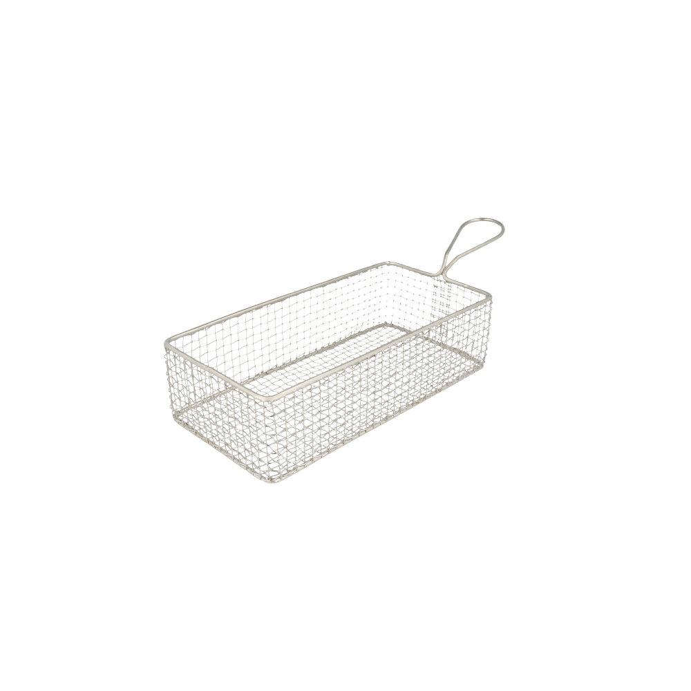 [186.60] Mini Freidoras Alargadas 'Artinox' 22X10X6 Cm Plateado Inox (6 Unid.)