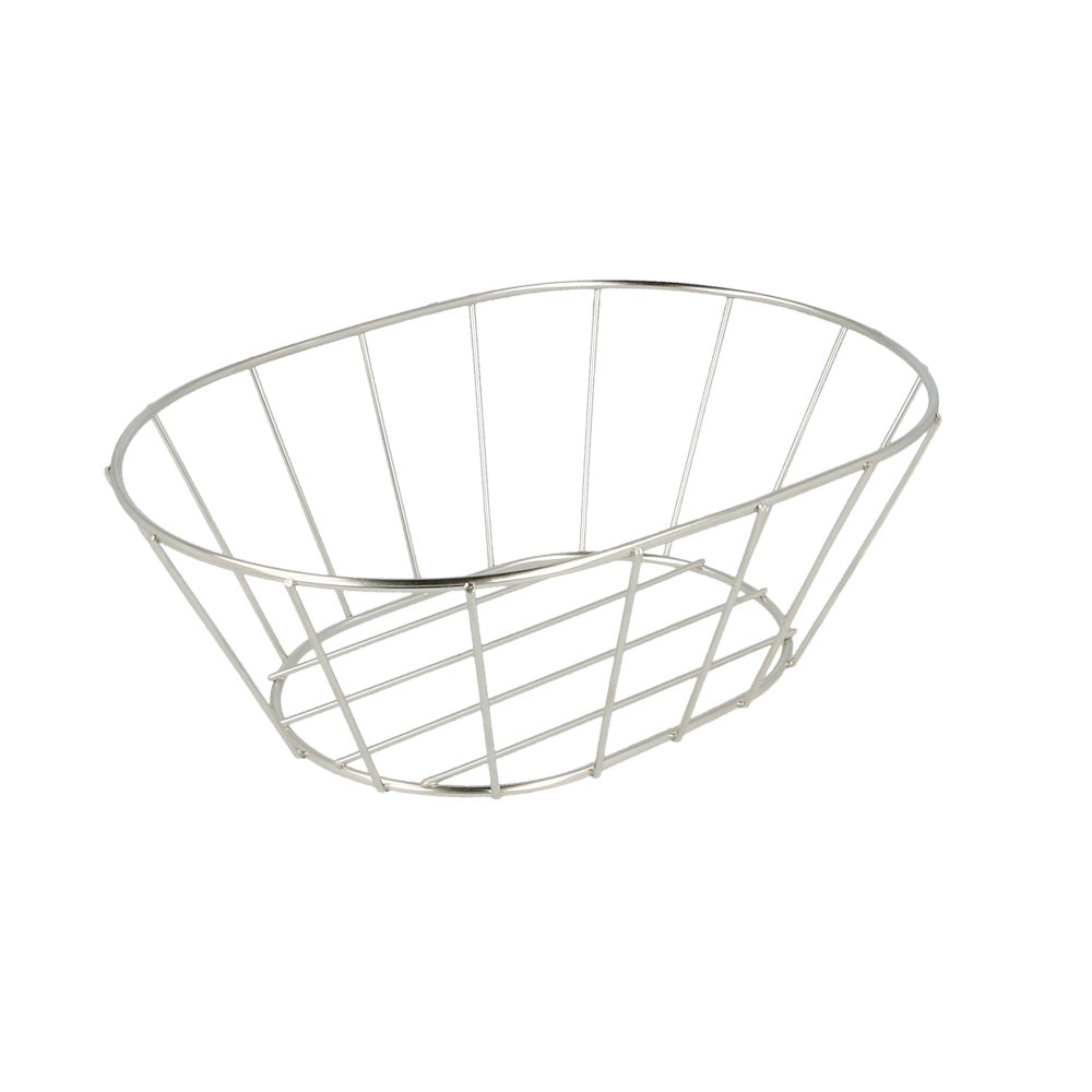 [216.29] BASKET ESTILO TOSCANO 'ARTINOX' 21,6x14x7,6 CM PLATEADO INOX (24 UNID.)