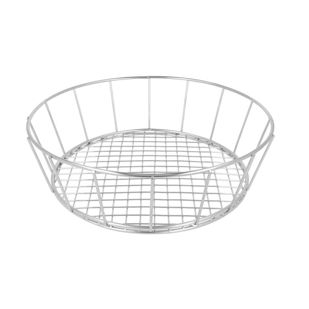 [216.30] Basket Redondo 'Artinox' Ø 24,1X7 Cm Plateado Inox (12 Unid.)