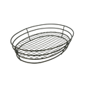 BASKET OVAL 28x20,5x5,7 CM NEGRO ACERO (24 UNID.)